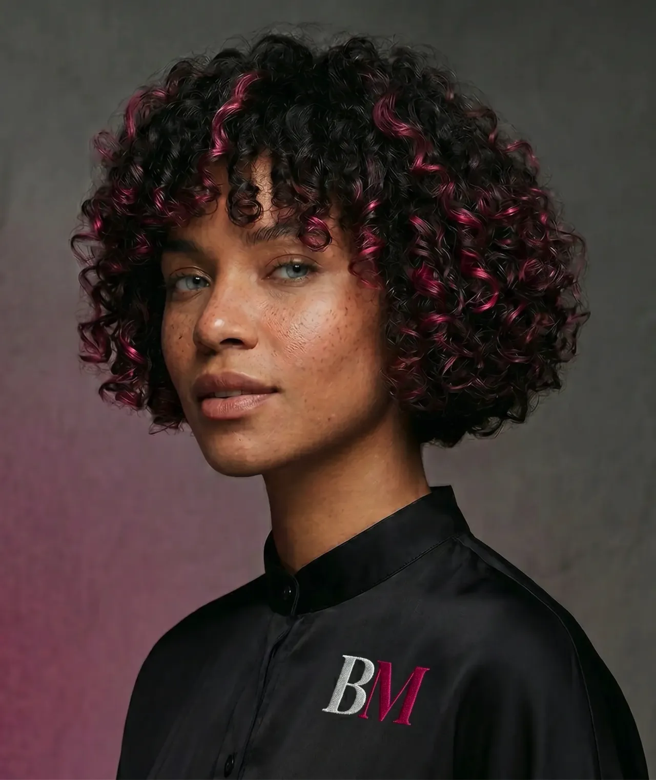 Model wearing a BookModels-branded shirt
