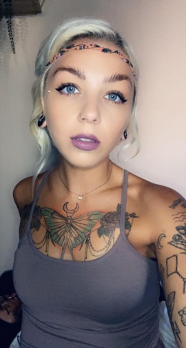 Blonde Tattoo Model